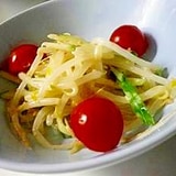 電子レンジでぱぱっともやしサラダ